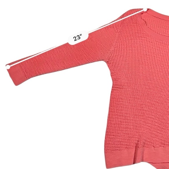 LOFT Coral Long Sleeve Asymmetrical Hem Sweater Size M - Picture 13 of 17